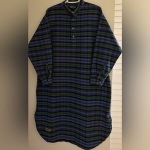 Women's Blue & Green Plaid Sleep Shirt